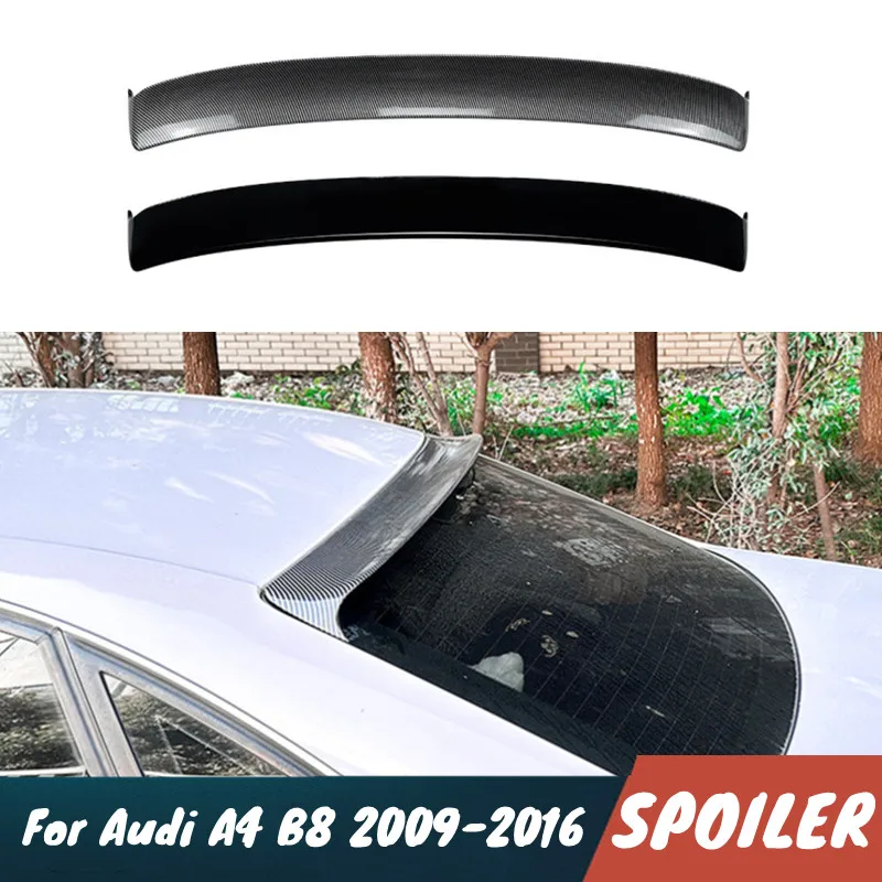 

For 2009-2016 Audi A4 B8 Carbon Black Car Rear windshield Spoiler Wings Tuning Accessorie Part