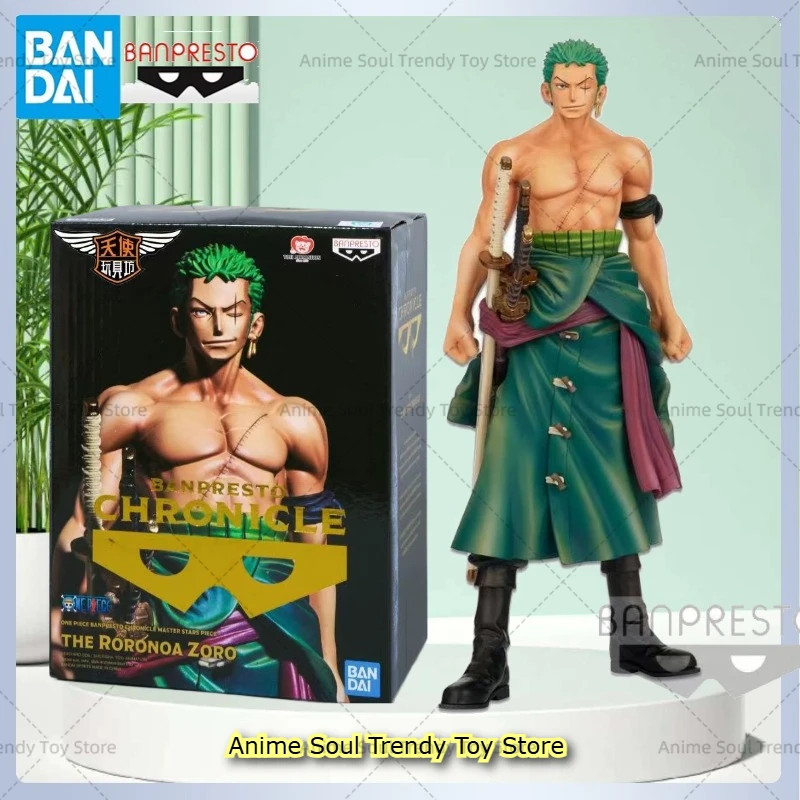 

In Stock Bandai Original Banpresto One Piece Roronoa Zoro Action Figure Model Doll Brand Figure Toys Model Garage AS