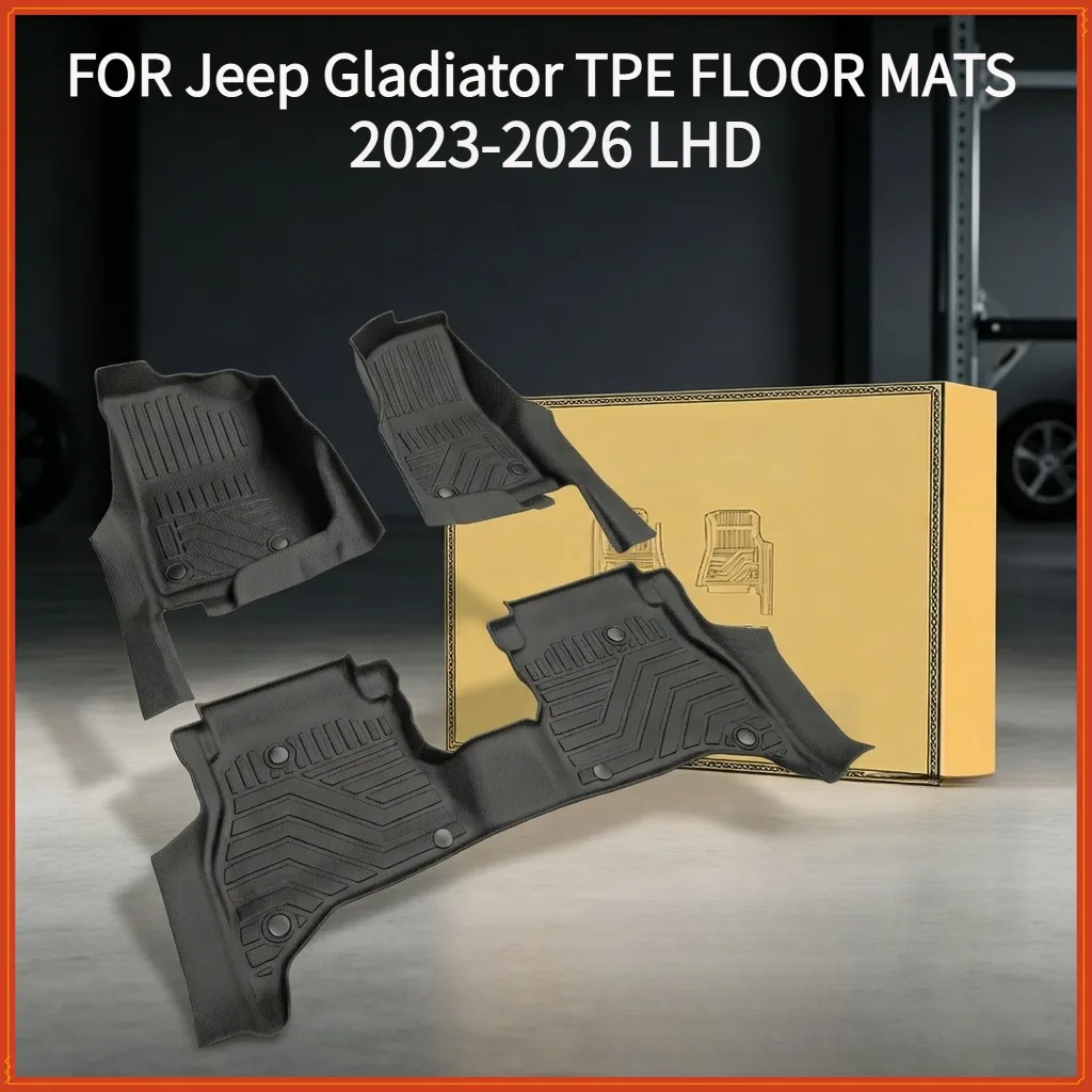 5D TPE Floor Mats  For Jeep Gladiator 2023-2026 Pickup Truck LHD Waterproof Custom Fit All-Weather Full Coverage  accessories