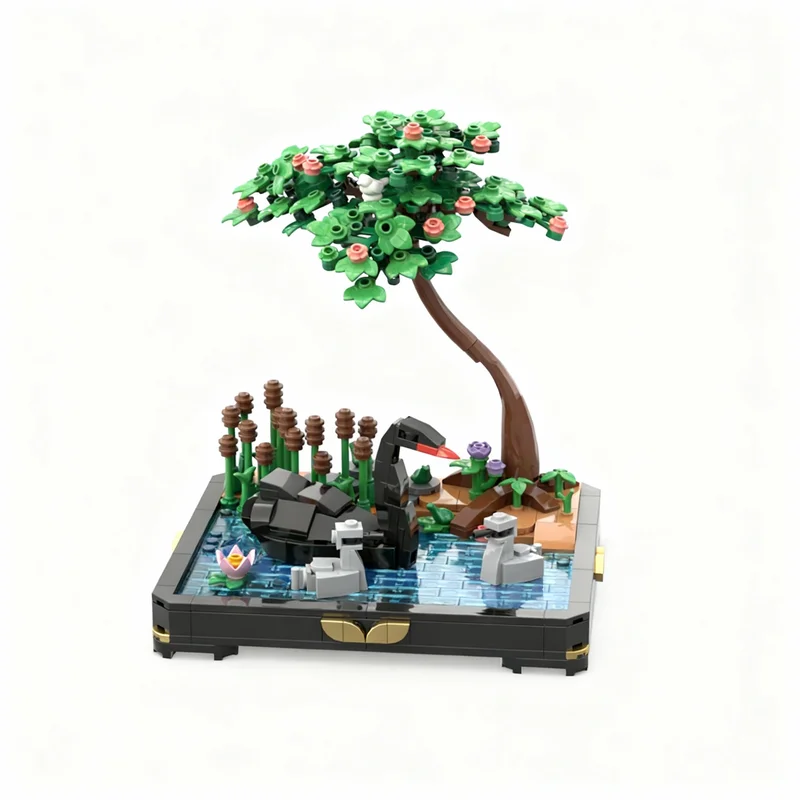 

614pcs MOC Wetland Sanctuary Freestyle Model Building Blocks Construction Toy Christmas Gifts DIY Creative Idea Education Brick
