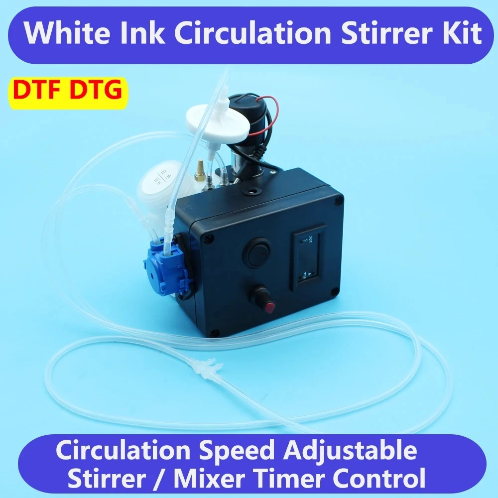 Imagem -06 - Dtf Tinta Branca Tanque Impressora Sistema de Circulação Ajustável Sitrer Temporizador para Epson Et8550 8500 Epson L1800 L800 L805 L18050 L8050 Xp600