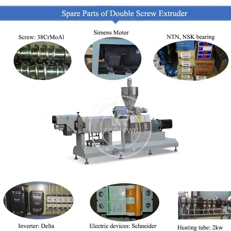 완전 자동 트윈 스크류 압출기, 부유 물고기 먹이 펠렛 기계, 물고기 음식 만드는 기계, 경쟁력 있는 공장 가격