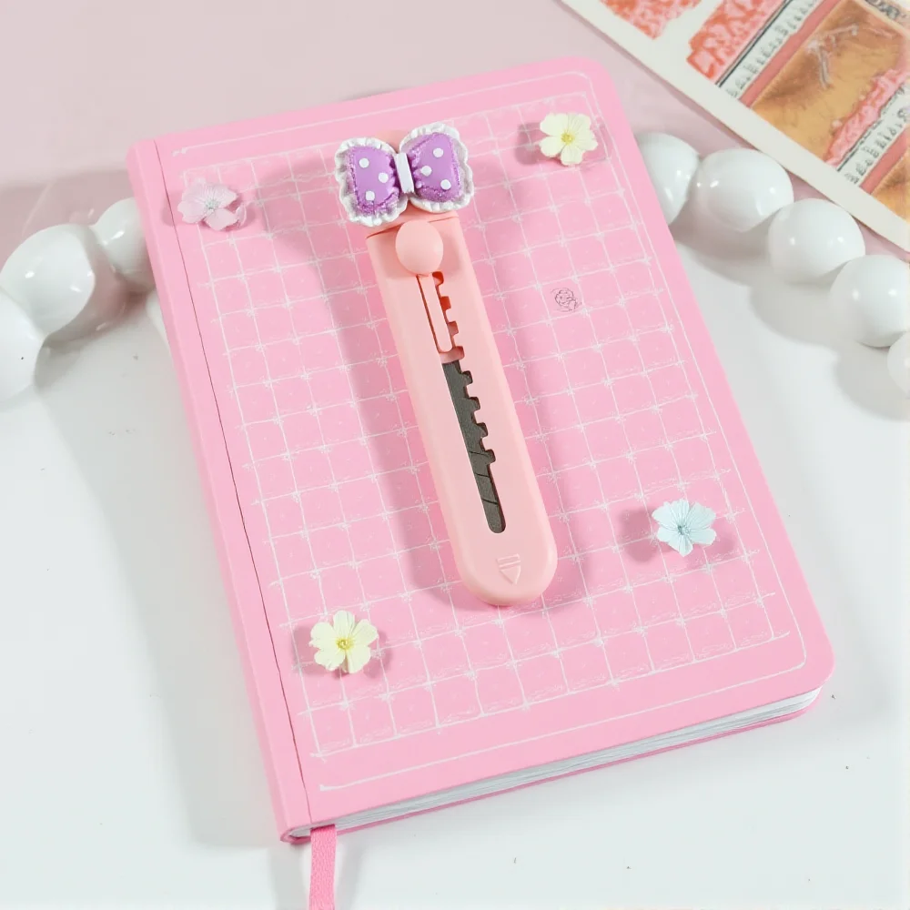 

Cartoon Bear Utility Knife Mini Retractable Box Cutter Portable Paper Cutter For Express Unpacking Student Handcraft