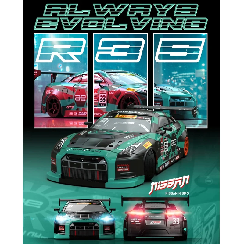 1:18 Full Scale Rc High Speed Nissan Gtr Remote Control Racing Brushless Motor Car Toy Adult And Children Professional Drift Ca