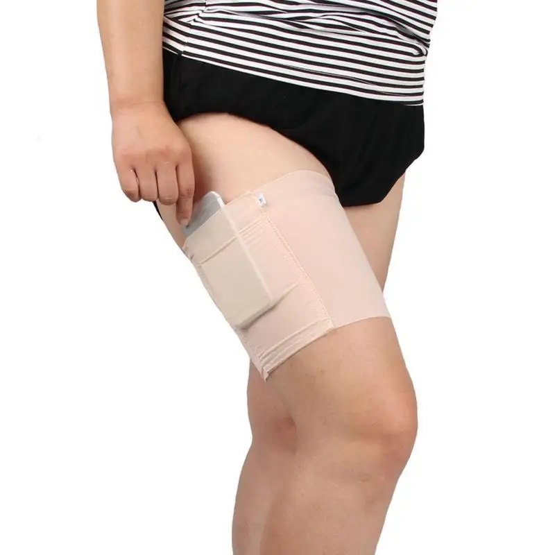 

1pcs Sexy Women Thigh Bands High Stretch Leg Non-slip Invisible Mobile Phone Bag Pockets Leg Sleeve Anti-friction Thigh Belt