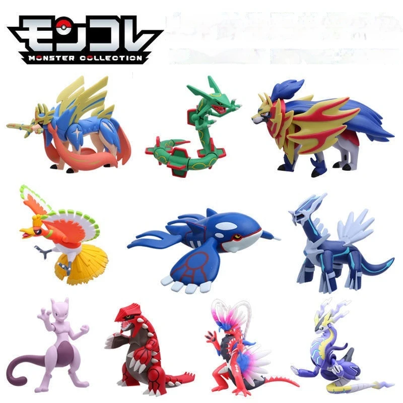 タカラトミー-ポケモン-アクションフィギュアセット-エテルナツ-ダイヤルガ-ザシアン-アルセウス-レックウザ-バトルドール-3-5-インチ-アニメモデル-グッズ
