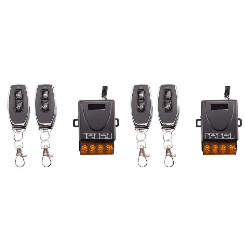 2X 433Mhz 220V Water Pump Remote Control Switch 1Ch 30A Receiver Module ON/OFF Wireless RF Transmitter For Light LED Fan