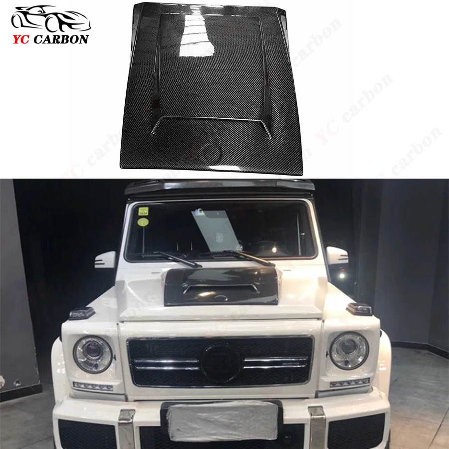 For Mercedes Benz G Class W463 G55 G65 G63 Carbon fiber engine cover carbon fiber cover engine cover Replace the installation