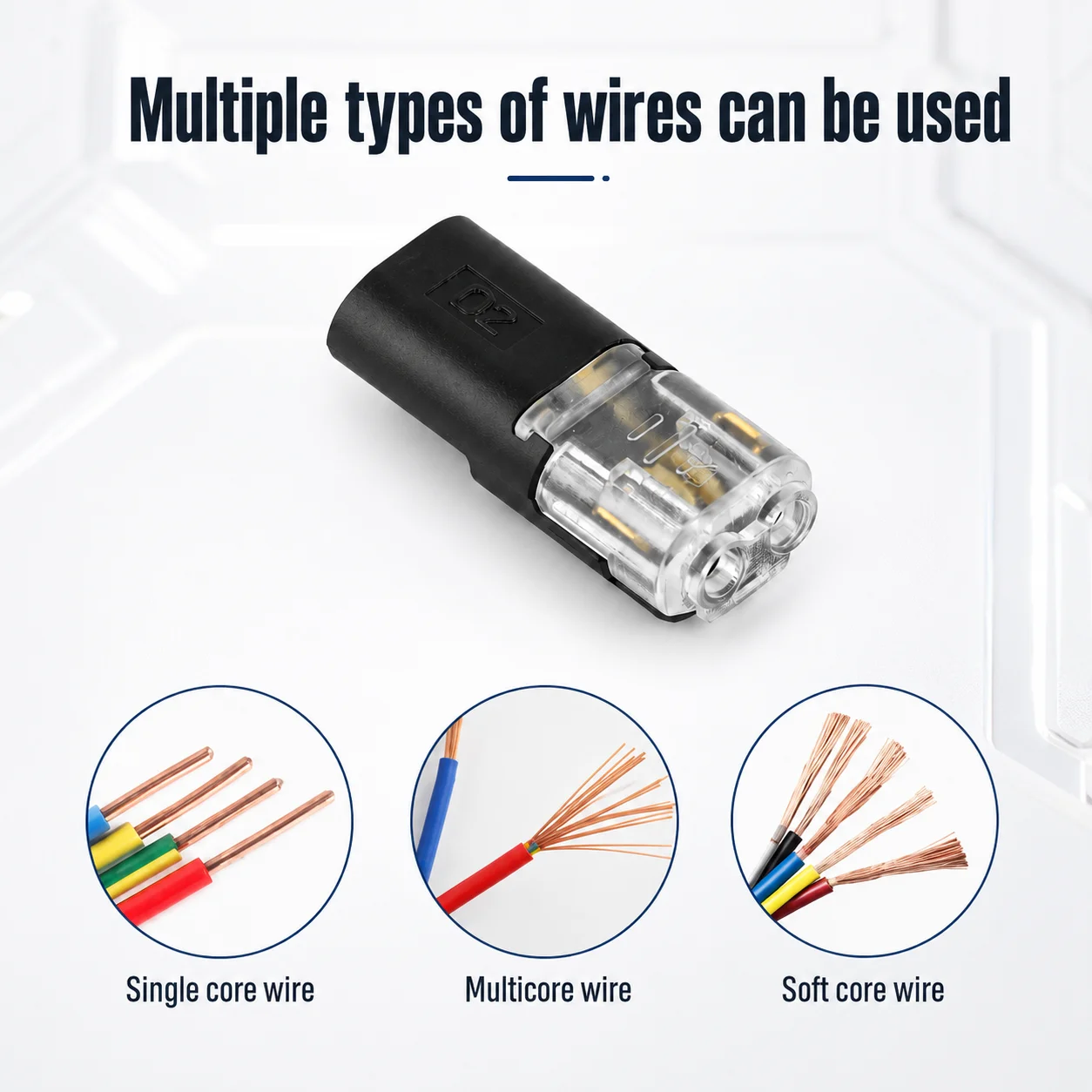 20/50/100PCS D2 2 Pin Waterproof Quick Snap Wire Connector Cable Plug for Car LED Low Voltage Wiring
