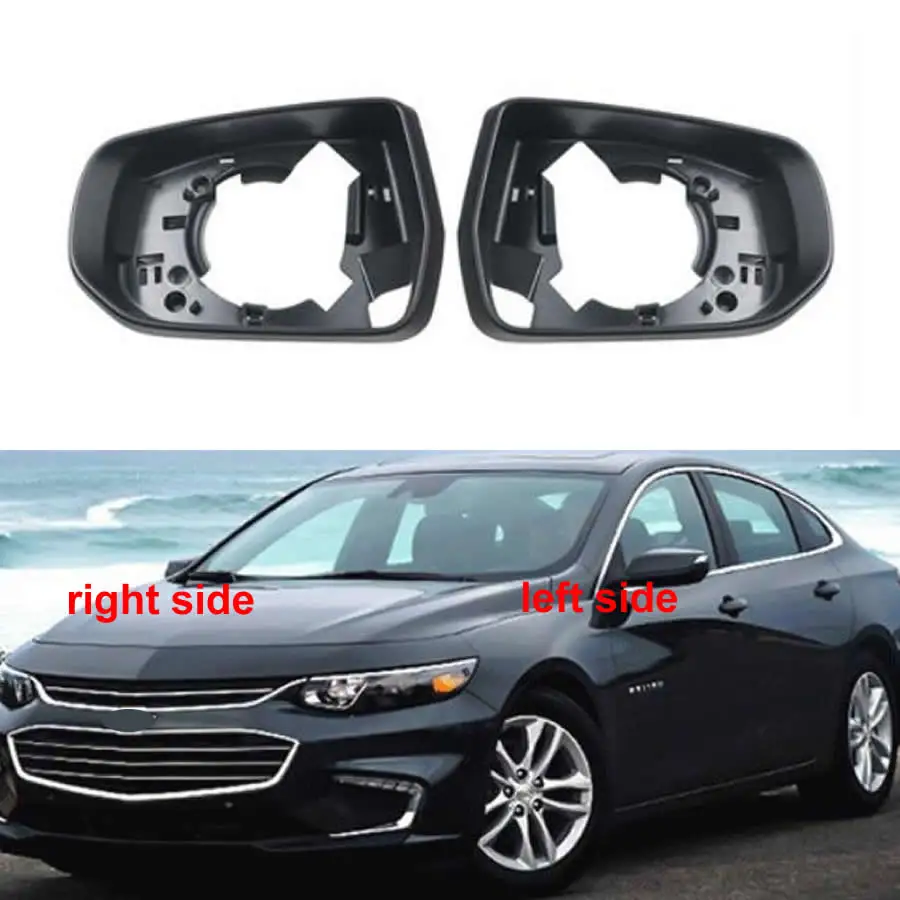 

For Chevrolet Malibu XL 2016 2017 2018 2019 2020 2021 2022 Door Wing Mirrors Holder Rearview Mirror Trim Ring Housing Frame