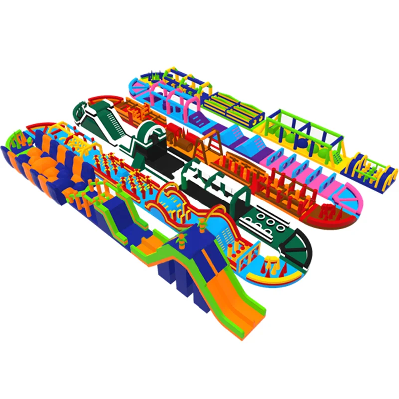 

Customized outdoor large land breakthrough outdoor inflatable slide climbing trampoline fun obstacle castle equipment manufactur