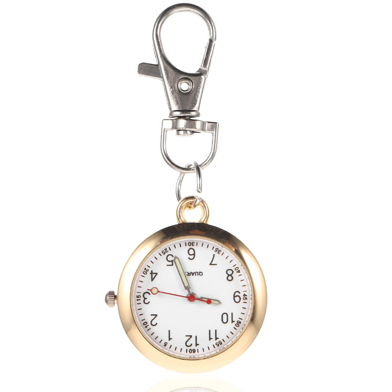 Students Keychain Watch Colorful Hanging Pocket Watch Practical Durable Easy to Carry Number Design on Dial Ideal Gift