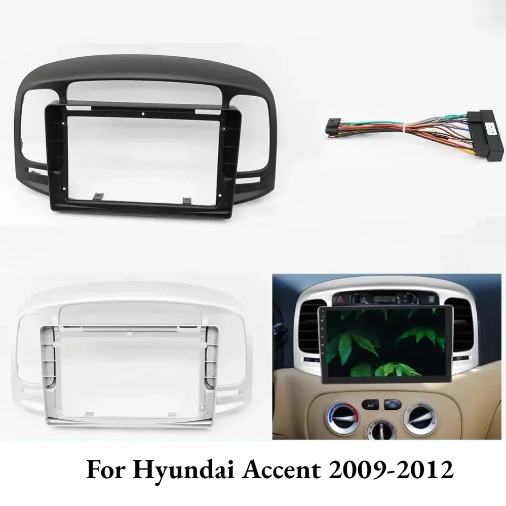 

9 Inch Car Radio Fascia Panel for Hyundai Accent 2009-2012, Android Radio Dash Fitting Adapter Frame Kit