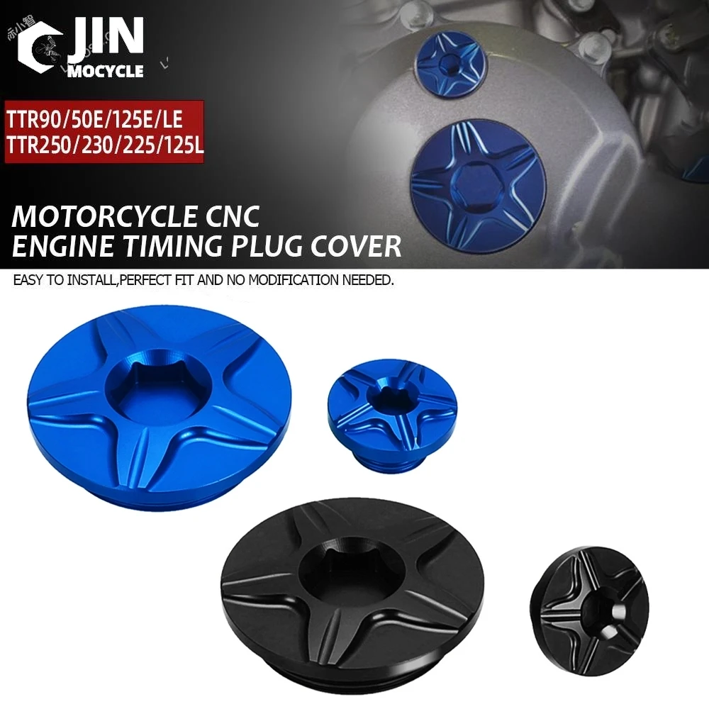 Motorcycle Engines Cap Plug For Yamaha TTR90 TTR50E TTR125E/LE TTR250 TTR230 TTR225 TTR125L Serow XT225 Engine Timing Plug Cover