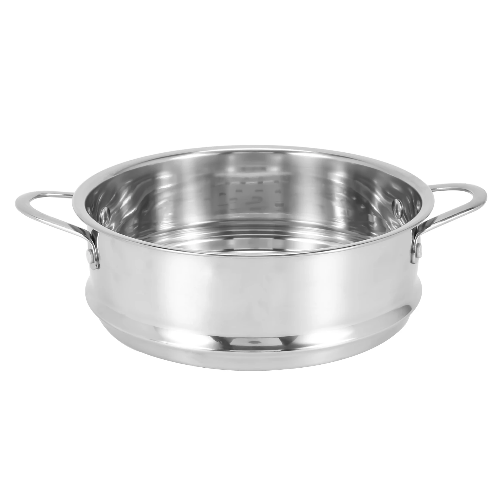 Rack de vapor de alimentos com espessamento de 16cm, vaporizador de aço inoxidável com orelha dupla para panela de sopa, pote de leite, ferramentas de cozinha