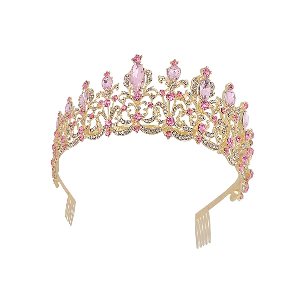 

Bridal Crown Headdress Rhinestone Tiara Women Hair Accessories Elegant Wedding Dress Accessory Stylish Durable