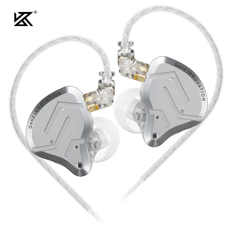 KZ ZSN Pro 2 in-ear metalen hoofdtelefoon Sport Ruisonderdrukkende muziekhoofdtelefoon Hybride drivers 1BA + 1DD HIFI bashoofdtelefoon