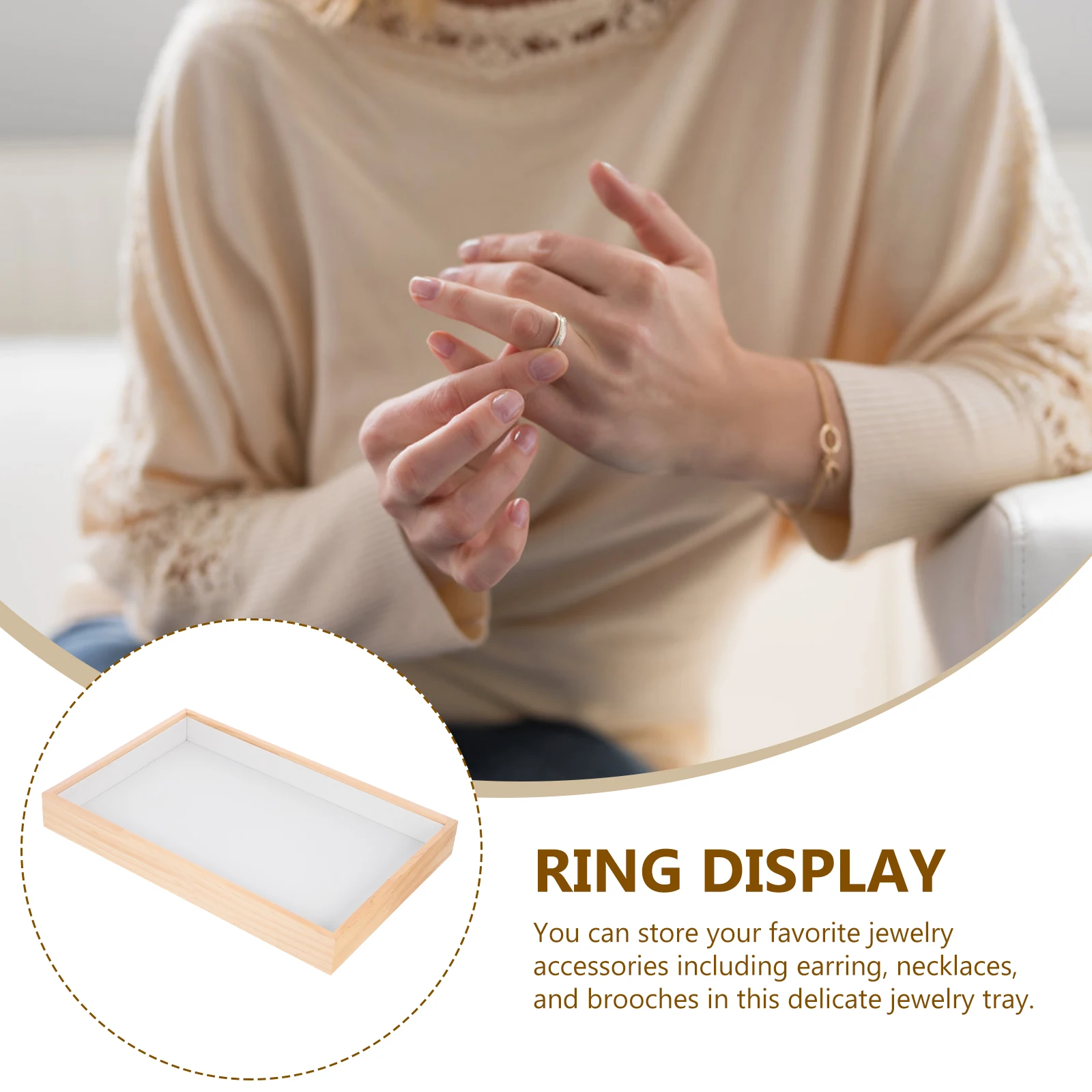 

Jewelry Storage Tray Organizer for Necklaces Earrings Bracelets Rings Rings Organizer Plate Jewelry Display Tray Soft Surface