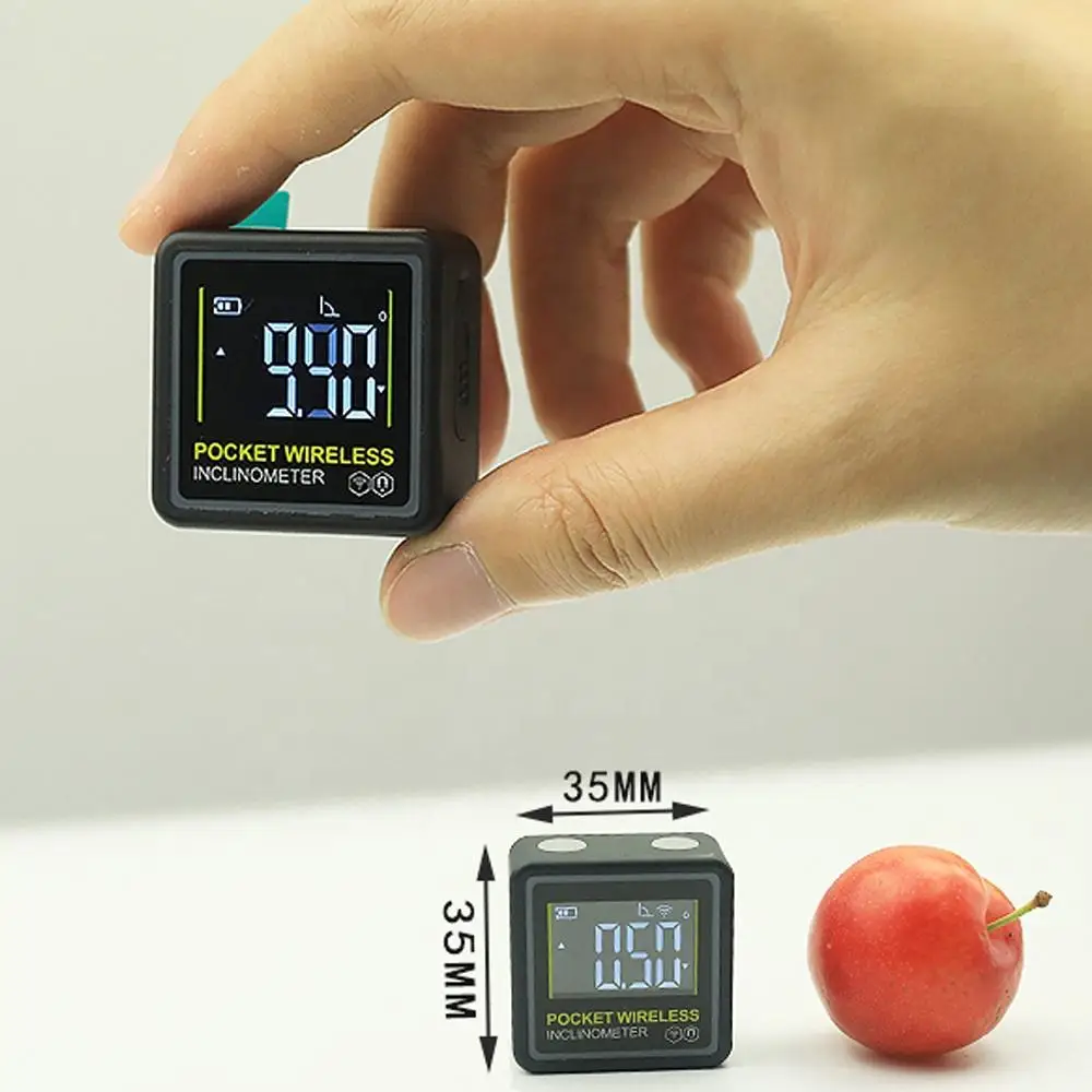 Imagem -05 - Miniatura Bolso Inclinômetro Display Digital Eletrônico Inclinômetro Bluetooth Ângulo Medição Instrumento Novo