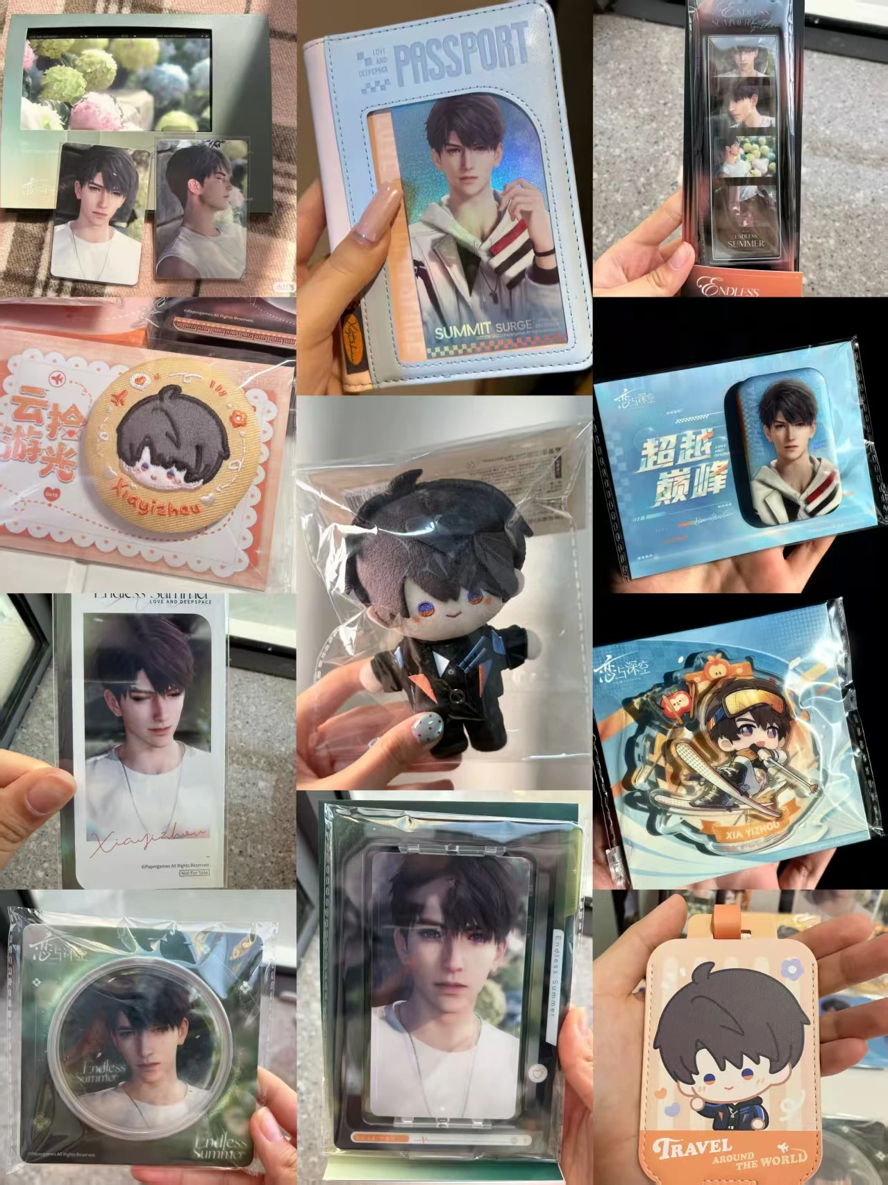 

Official in Stock Love and Deepspace SUMMIT SURGE Caleb Rotating Stand Passport Holder Badge Luggage Tag Card Pendant