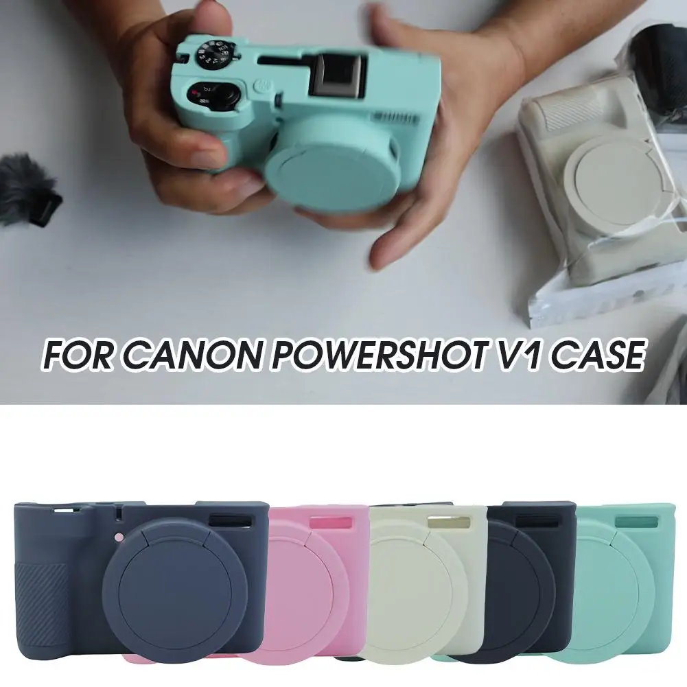 Per custodia per fotocamera PowerShot V1 Custodia protettiva in silicone Guscio in gomma morbida Borsa antiurto impermeabile per fotocamera digitale V1