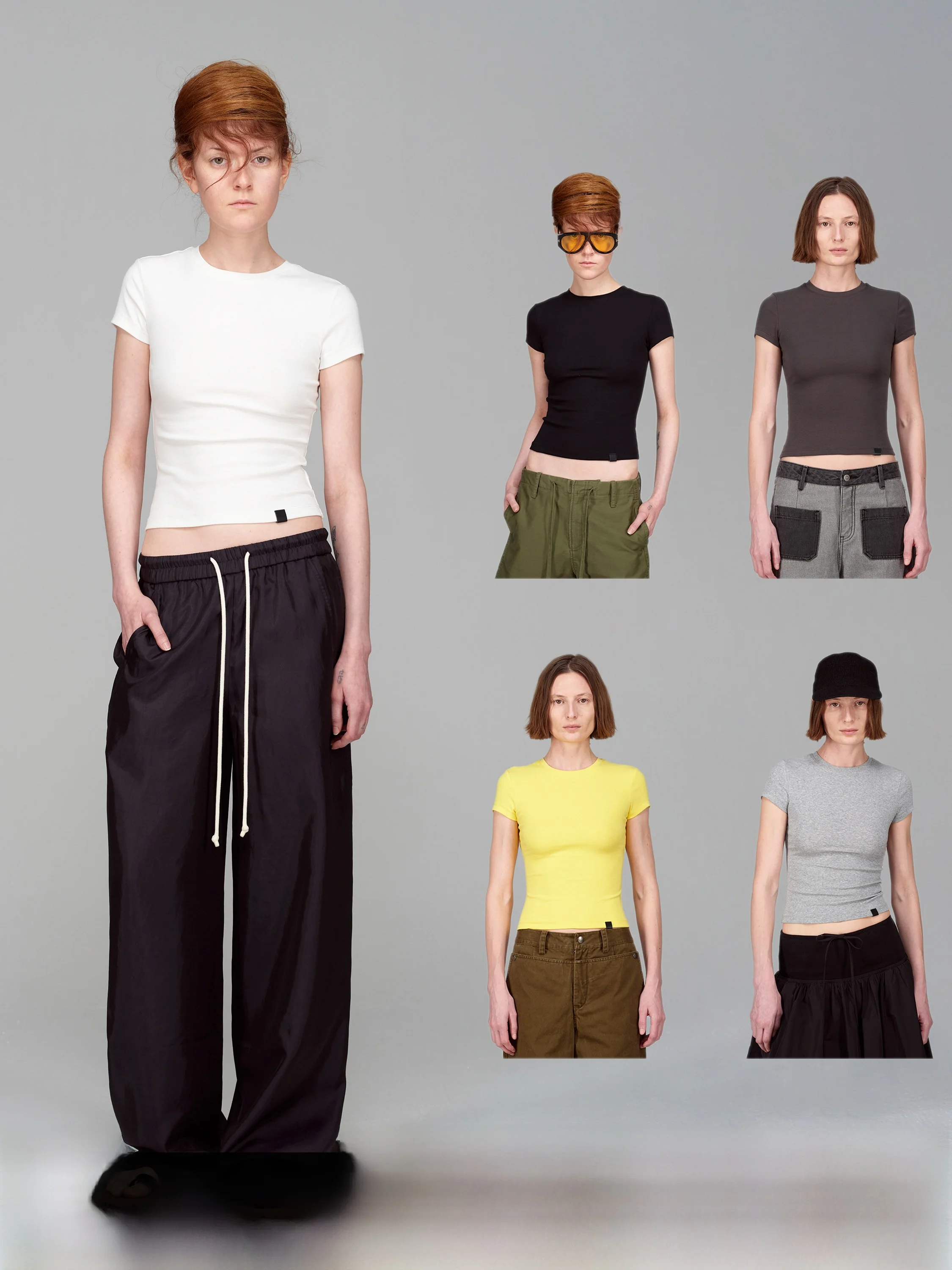 

SMIIILE Удобная высокоэластичная облегающая футболка с круглым вырезом и коротким рукавом, однотонная базовая футболка для женщин, летняя модель