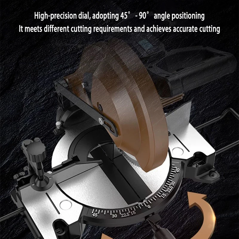 Multi-function 45 Degree Mini Miter Saw Chain Saw Electric Mini Circular Saw Benchtop Cutter DIY Hobby Woodworking Tools