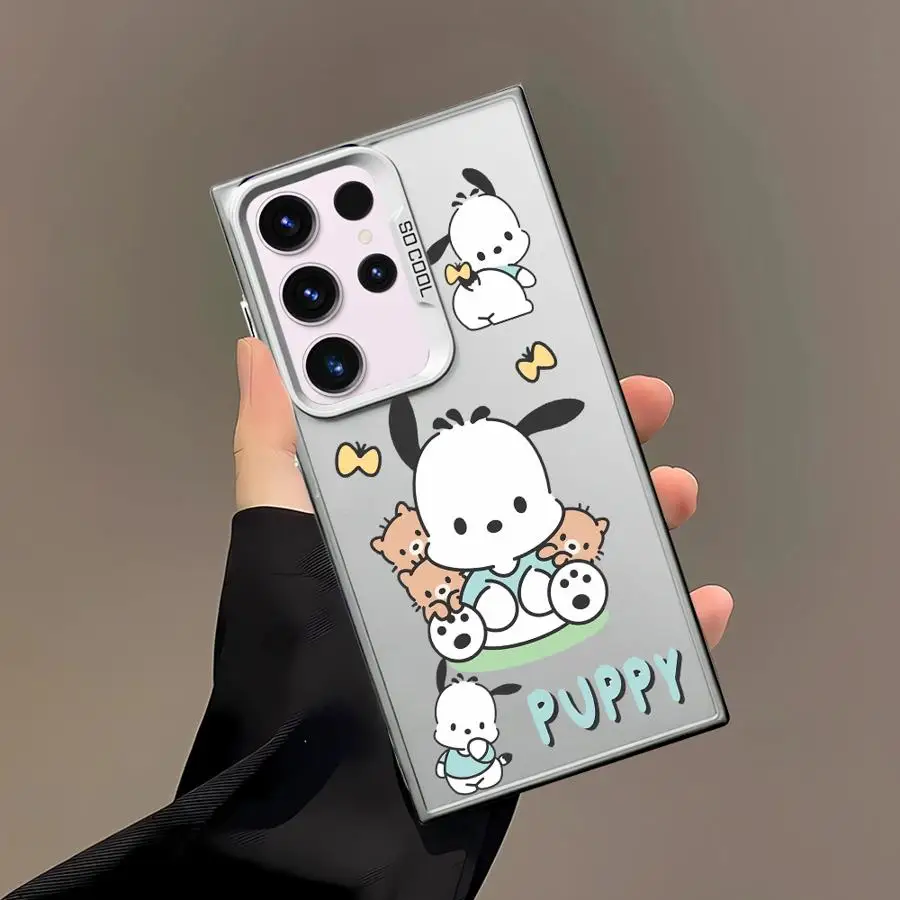 

Cartoon Sanrio Pochacco Cover Case for Samsung Galaxy S25Plus S23 S24 FE S25 S24Ultra S20 FE Note 20 Ultra S22 Ultra S21