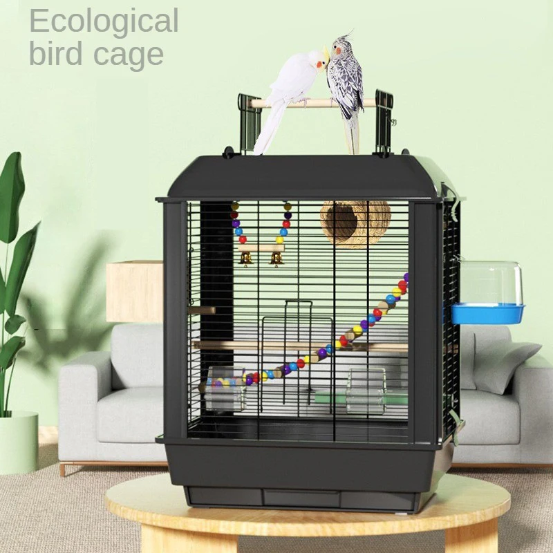 Large Panoramic Skylight Aviary - Escape-Proof Design, Enhanced Ventilation, Secure Latch, Close-Up Interaction, Multi-Zone