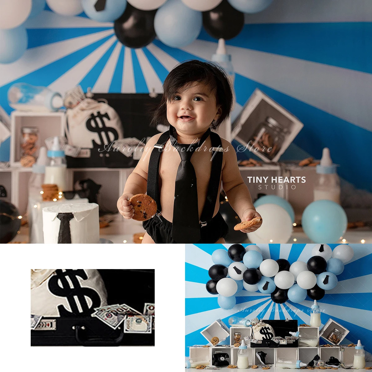 The Boss Balloon Decoration Backdrops, Cake Smash, Adereços de Fotografia, Baby Photo, Criança Photocall Criança, Crianças, Adulto, Criança, Bebê, Comida
