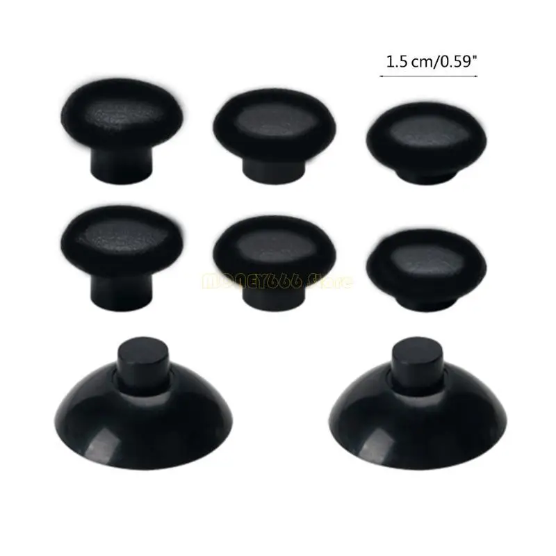F62C 8PCS ROCKER CAPS การเปลี่ยนอะนาล็อกแท่งจอยสติ๊ก Extender Thumbsticks สำหรับคอนโทรลเลอร์ P5 ​​พร้อมบาร์แงะและไขควง