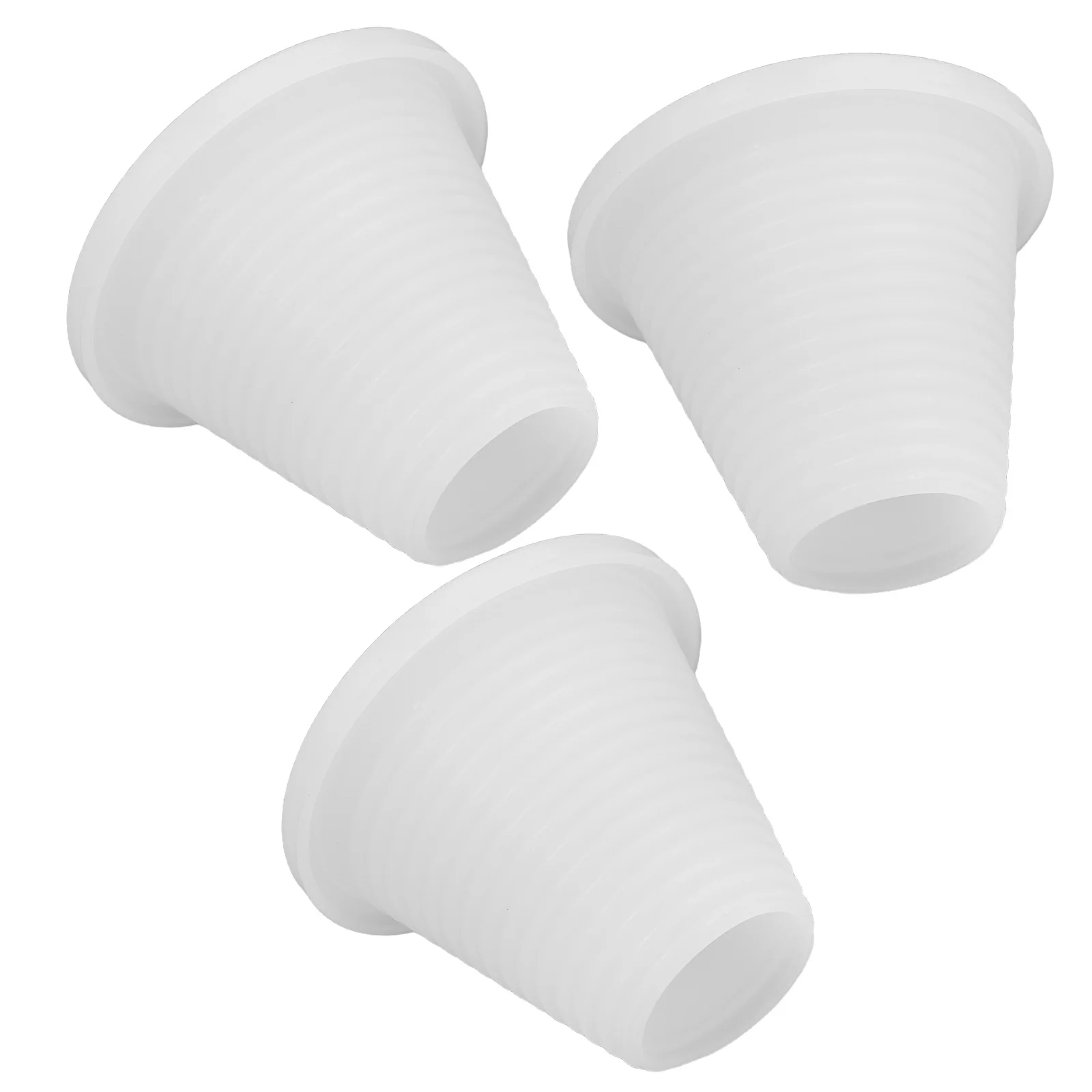 

3Pcs Silicone Tapered Plugs Pipe Sealing Plugs White Airtight Stopper Bottle Test Tube Coating Protection -75mm Round