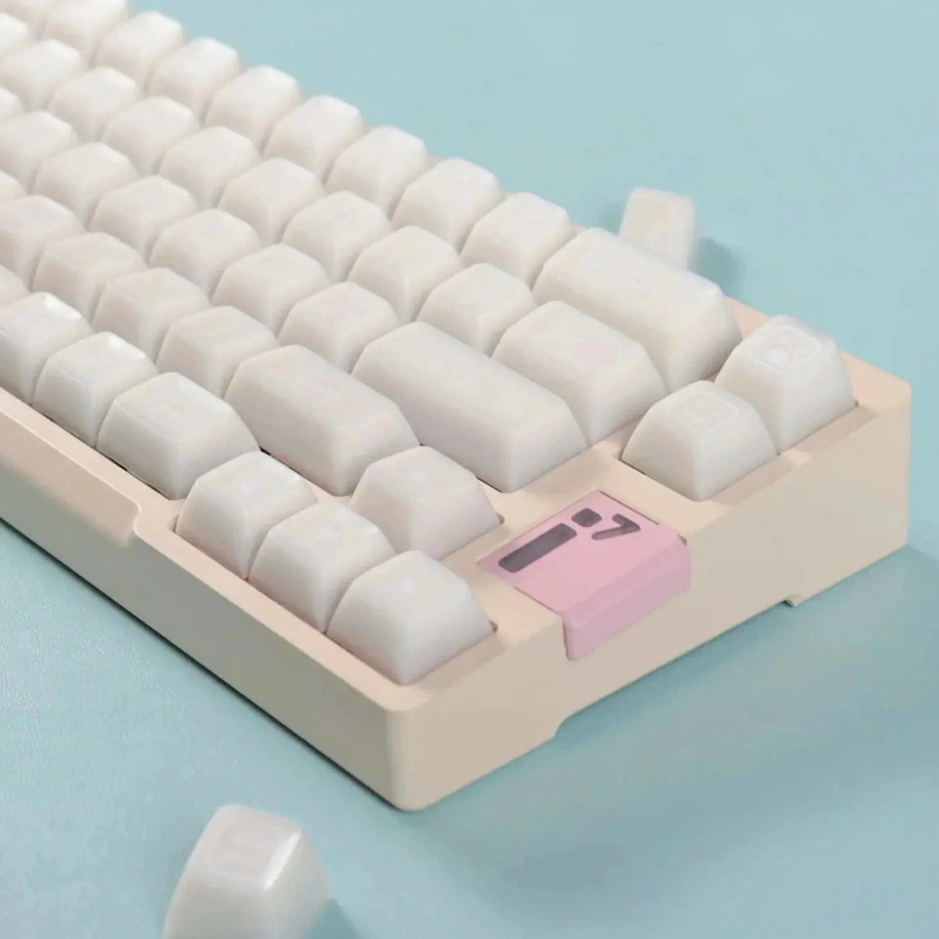 

Theme Marble 142 PBT Double Injection Keys, Opalescent Translucent, for MX Gamer Switch Mechanical Keyboards