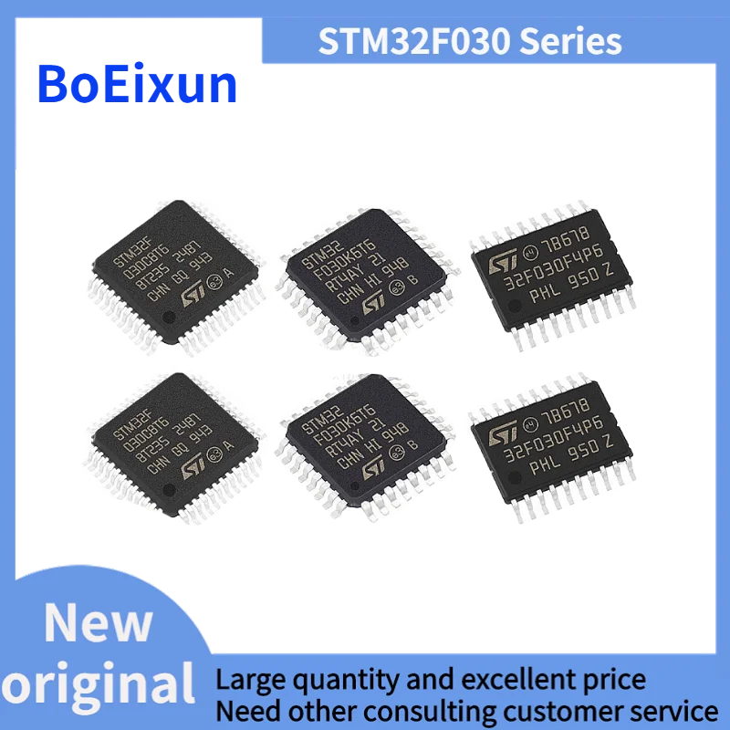 100% Brand New OriginalSTM32F030K6T6 STM32F030C6T6 STM32F030CCT6 STM32F030C8T6 STM32F030R8T6 STM32F030RCT6 STM32F030F4P6