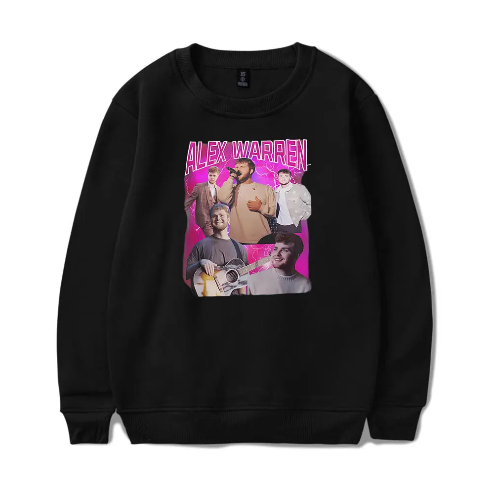 

Толстовка Alex Warren Merch с круглым вырезом для мужчин и женщин, толстовки в стиле хип-хоп, толстовки для фанатов, модная повседневная одежда