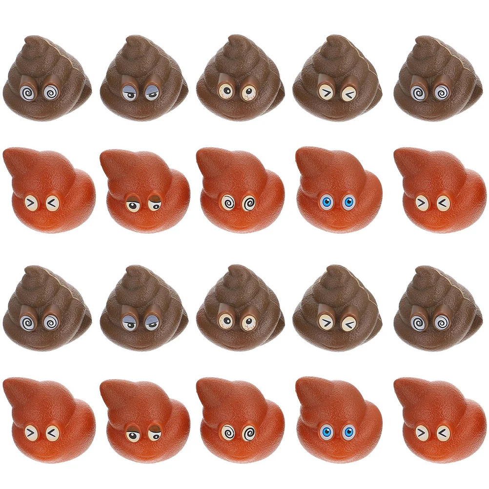 

20 Pcs Mini Toys Poop Tots Tricky Realistic Animal Families Fake Poops Child Plush Animals