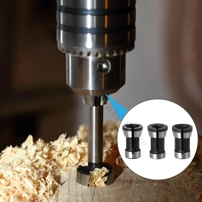 M89A 3Pcs Engraving Trimming Routers Collets Conversion Sleeves for DIY Craftsmen and Diverses Applications