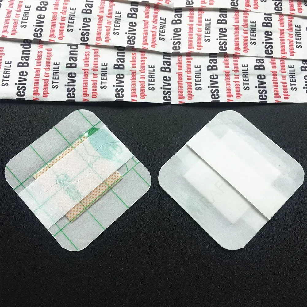 

50/100PCS 38*38mm Transparent PU Waterproof Wound Plaster Band Adhesive Bandage Protective Sticker for Outdoor Home First Aid