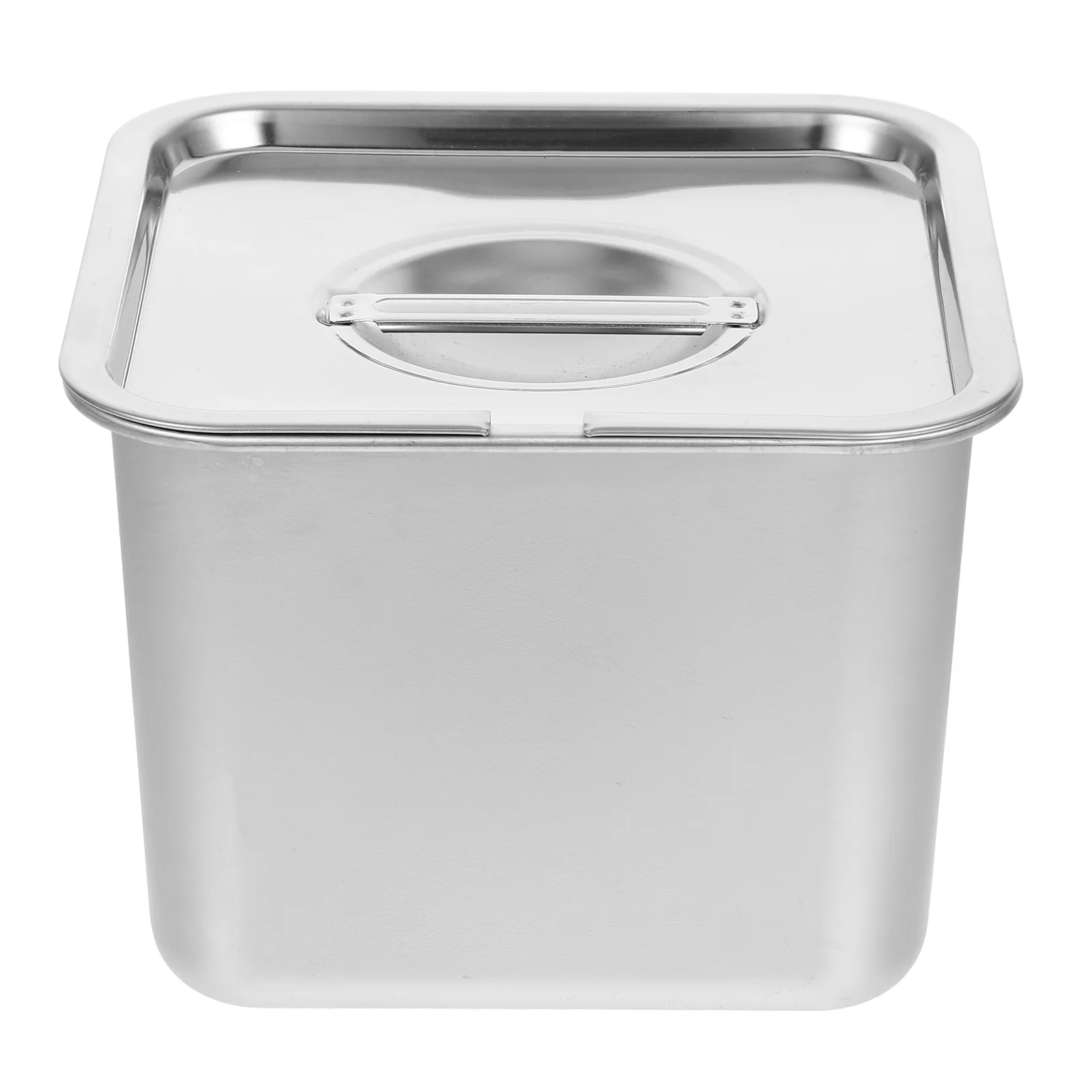 

Ice Cream Box Cube Tray Container Stainless Steel Round Lids Freezer Containers Homemade Storage Tubs Food Preservation Kitchen