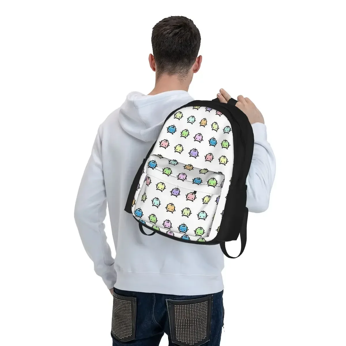 Stardew Valley Pastel Junimos Backpacks Boys Girls Bookbag Students School Bags Kids Rucksack Travel Rucksack Shoulder Bag