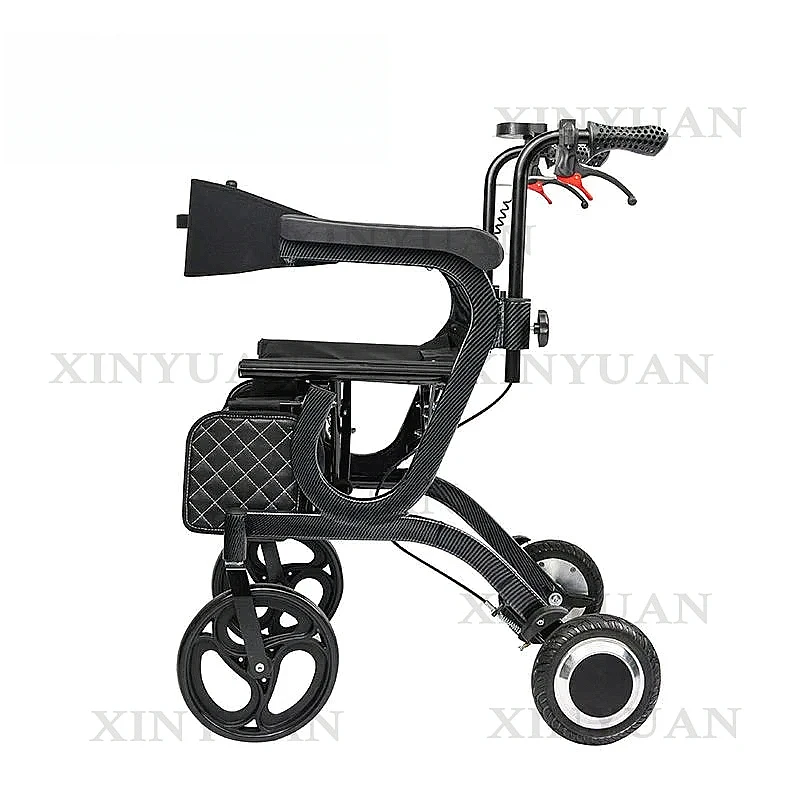 Electric Rollator Walker 3-in-1 Lightweight Aluminium Folding Portable with Seat for Elderly 20km 10A