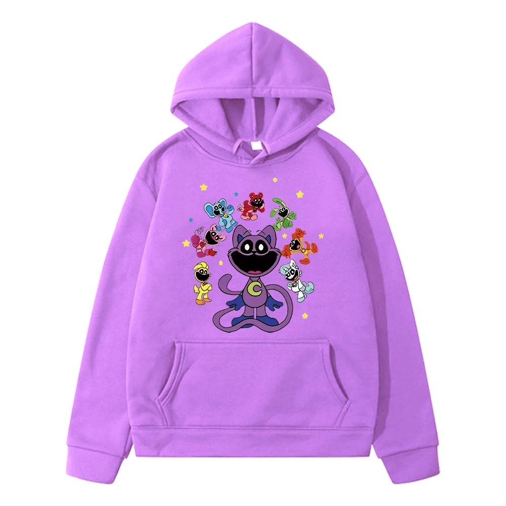 Smiling Critters Autumn winter hoodies Fleece Sweatshirt boy Pullover y2k sudadera anime hoodie Cartoon jacket kids clothes girl