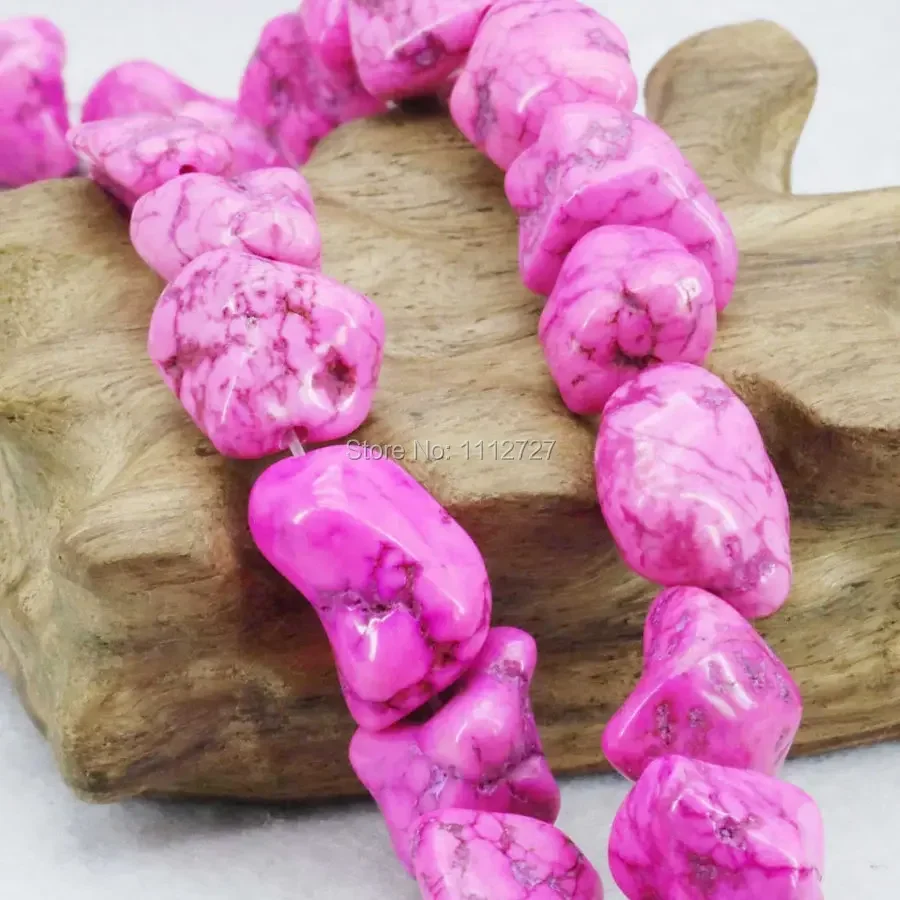10-14mm Accessoire Ambachten Onderdelen Onregelmatige Rose Turkije Howliet Chalcedoon Losse Kralen Steen DIY 15 inch Sieraden Maken meisjes Geschenken