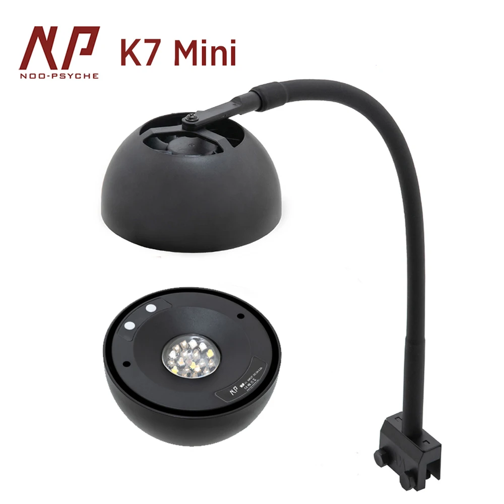 Noo-Psyche K7 Mini 60W WiFi AP Gooseneck Cooling Saltwater LED Aquarium Lighting System for Marine Coral Reef Fish Tank