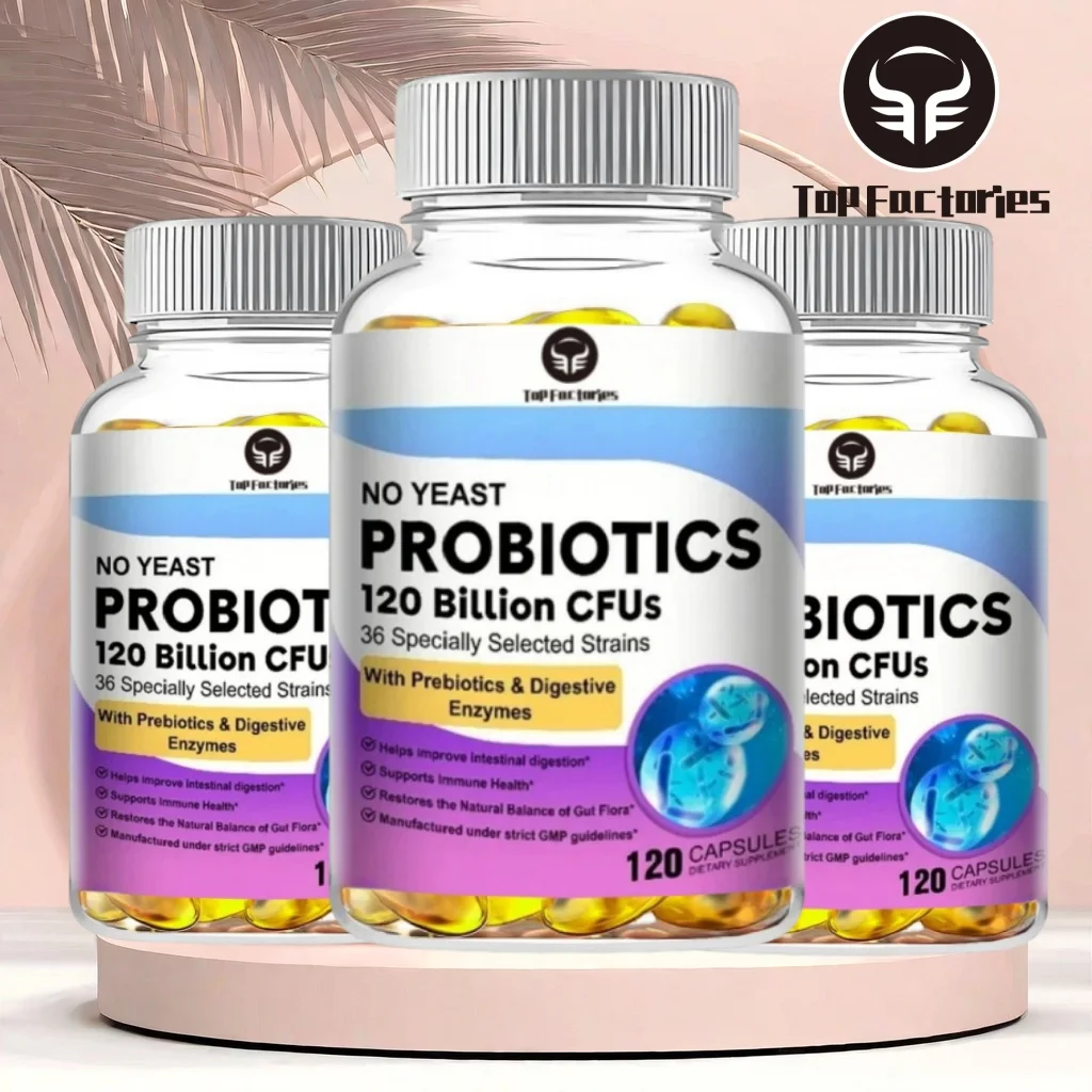 

Probiotics 120 Billion CFU 36 Strains Contains Prebiotics and Digestive Enzymes for Digestion and Immune Support Vegan, Non-GMO