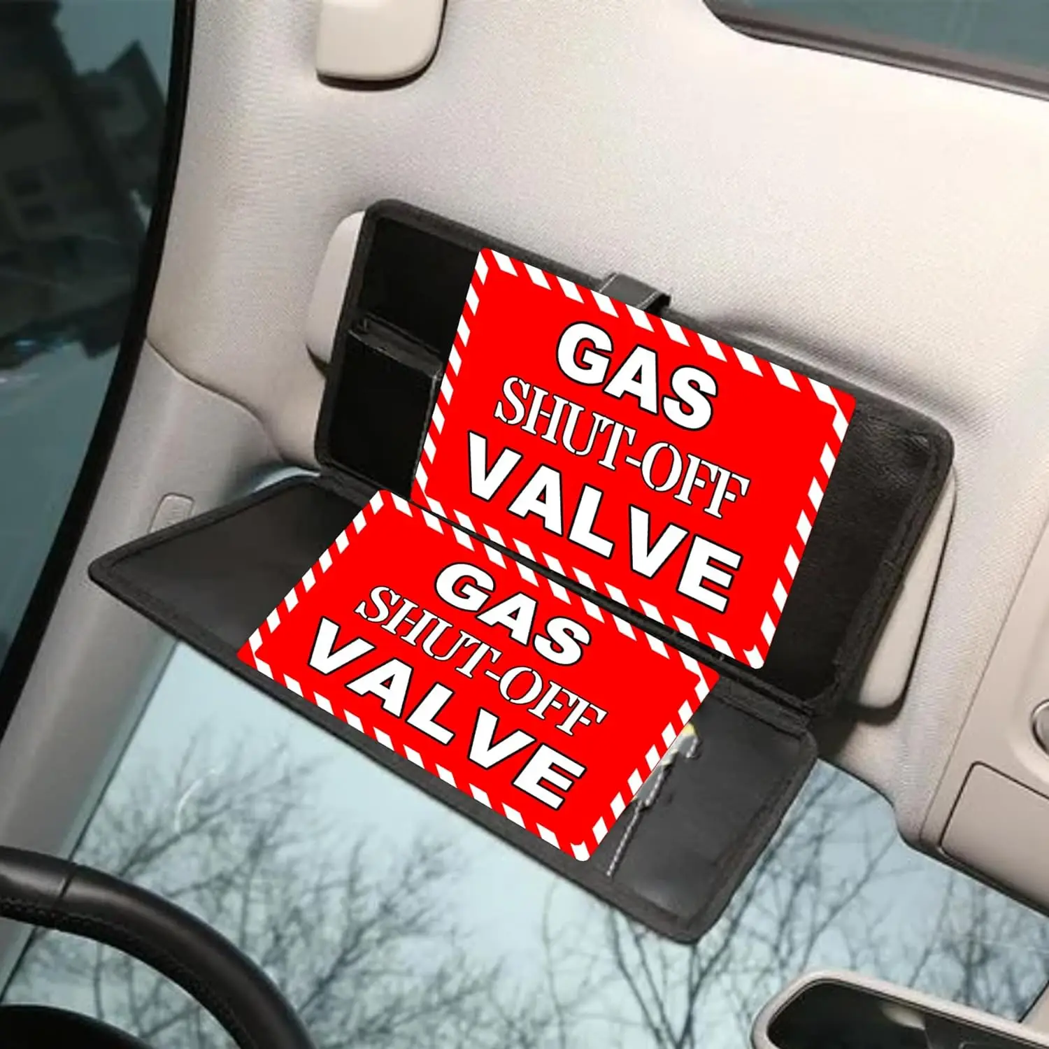 Gas Afsluitklep Sticker Gas Afsluitklep Gevaar Noodlabel Sticker 7X5 Inch 5 Stuks