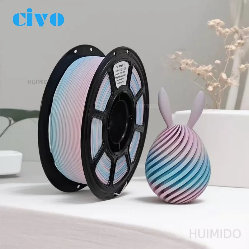 1KG matte gradual change rainbow PLA consumables 1.75mm high precision universal 3D printer printing consumables