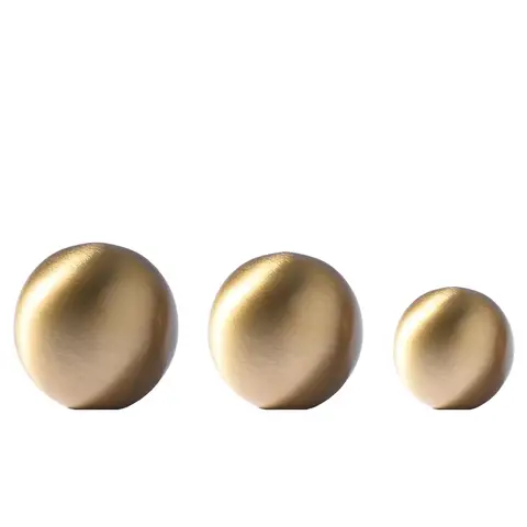 Dia: 20/25/30mm Solid Brass Balls Satin Gold Cabinet Handles Drawer Knobs Round Wardrobe Pulls Furniture Hardware