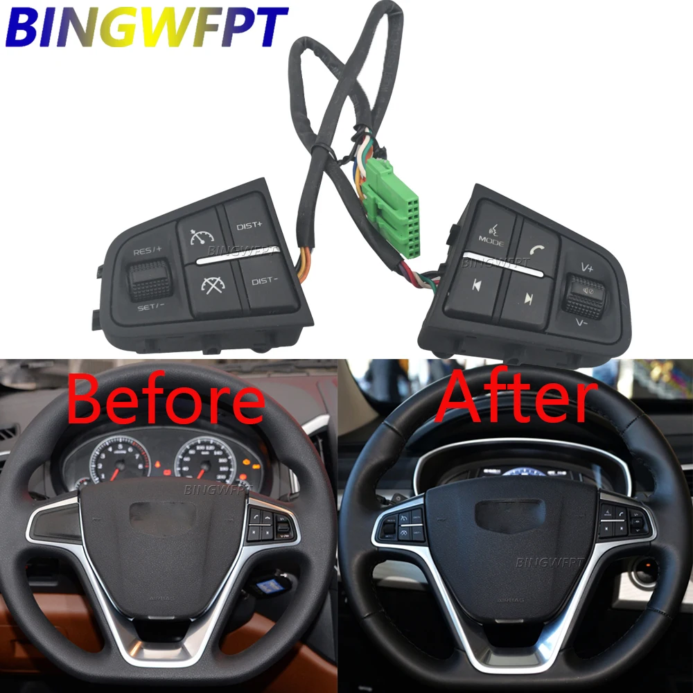 

For 2016 2017 2018 Geely Atlas Multifunction Steering Wheel Button Switch With Backlight