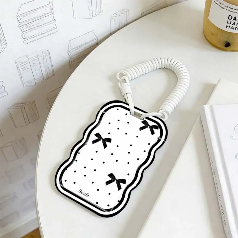 Card Protection Cover for Stretchable Spring Cord Photo Protector Kpop Photocard Holder Student Bus/Meal Card Protection Case